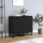 vidaXL Dulapuri, 2 buc., negru, 40x35x70 cm, lemn prelucrat