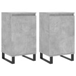 vidaXL Dulapuri, 2 buc., gri beton, 40x35x70 cm, lemn prelucrat