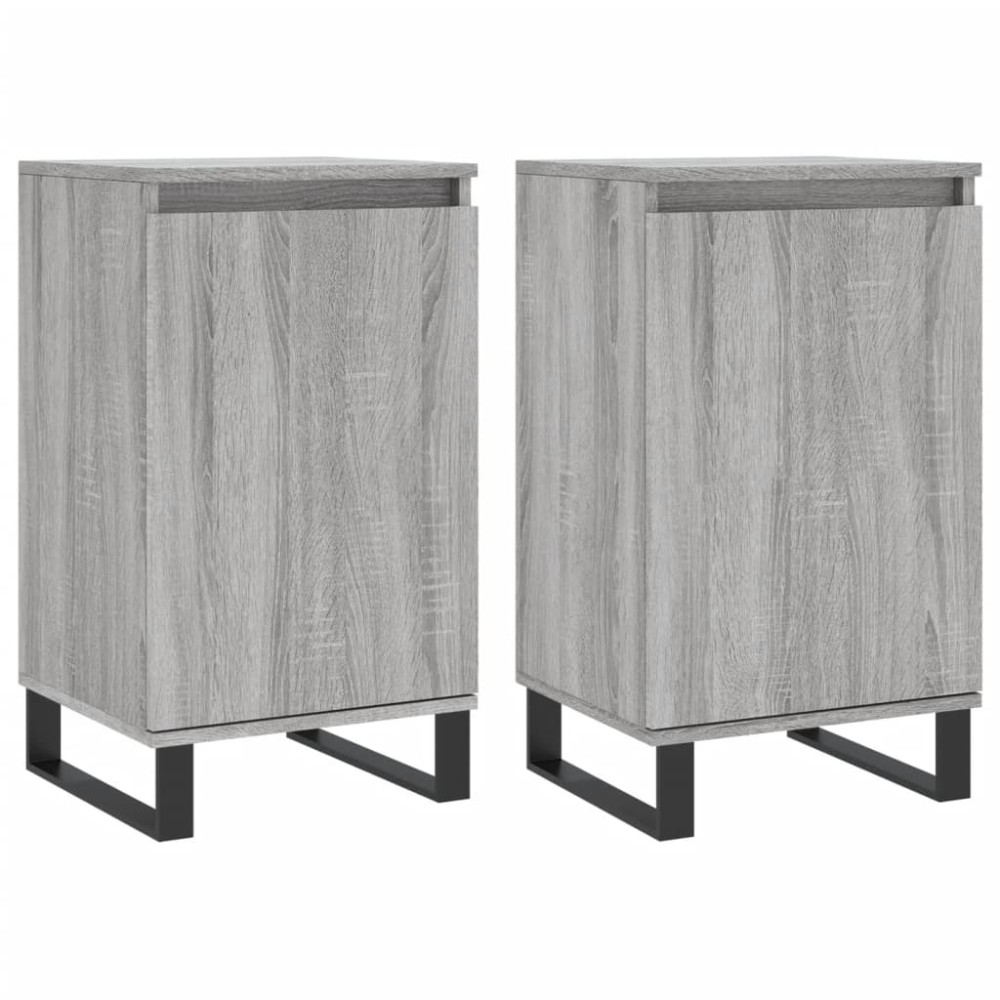 vidaXL Dulapuri, 2 buc., gri sonoma, 40x35x70 cm, lemn prelucrat