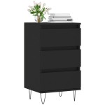 vidaXL Dulap, negru, 40x35x70 cm, lemn prelucrat