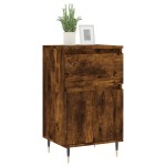 vidaXL Servante, 2 buc., stejar fumuriu, 40x35x70 cm, lemn prelucrat