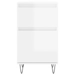 vidaXL Servante, 2 buc., alb extralucios, 40x35x70 cm, lemn prelucrat