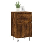 vidaXL Servante, 2 buc., stejar fumuriu, 40x35x70 cm, lemn prelucrat
