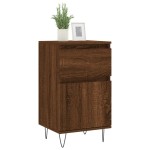 vidaXL Servante, 2 buc., stejar maro, 40x35x70 cm, lemn prelucrat