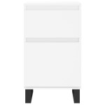 vidaXL Servante, 2 buc., alb, 40x35x70 cm, lemn prelucrat