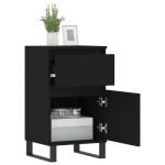 vidaXL Servante, 2 buc., negru, 40x35x70 cm, lemn prelucrat