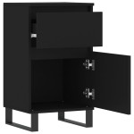 vidaXL Servante, 2 buc., negru, 40x35x70 cm, lemn prelucrat