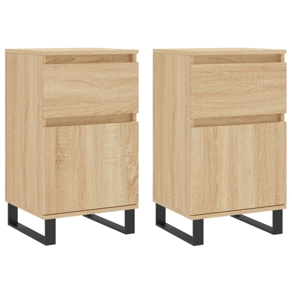 vidaXL Servante, 2 buc., stejar sonoma, 40x35x70 cm, lemn prelucrat