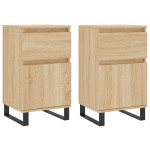 vidaXL Servante, 2 buc., stejar sonoma, 40x35x70 cm, lemn prelucrat