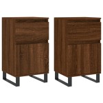 vidaXL Servante, 2 buc., stejar maro, 40x35x70 cm, lemn prelucrat