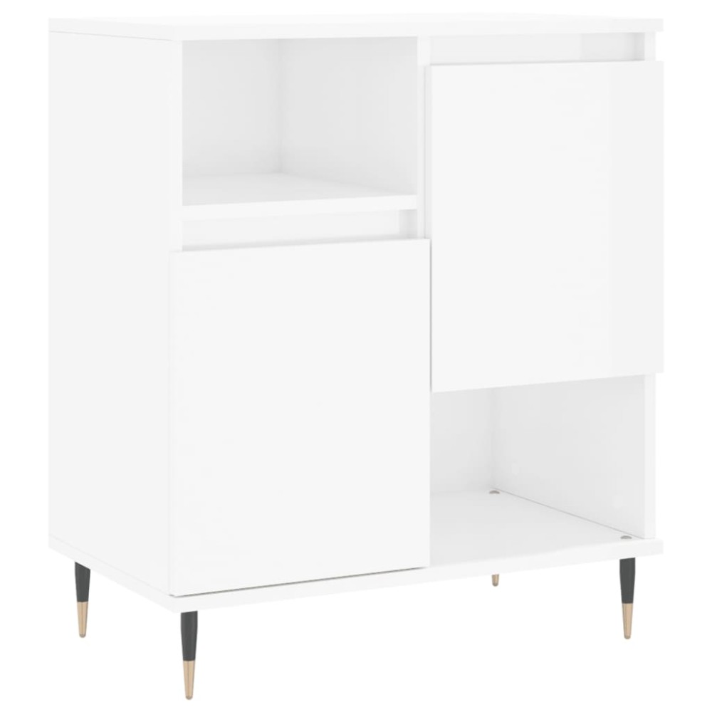 vidaXL Servantă, alb extralucios, 60x35x70 cm, lemn prelucrat