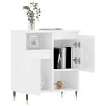 vidaXL Servantă, alb extralucios, 60x35x70 cm, lemn prelucrat vidaXL Servantă, alb extralucios, 60x35x70 cm, lemn prelucrat