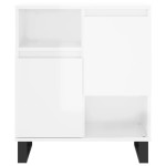 vidaXL Servantă, alb extralucios, 60x35x70 cm, lemn prelucrat