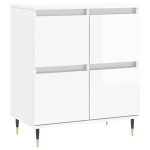 vidaXL Servantă, alb extralucios, 60x35x70 cm, lemn prelucrat vidaXL Servantă, alb extralucios, 60x35x70 cm, lemn prelucrat