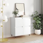 vidaXL Servantă, alb extralucios, 60x35x70 cm, lemn prelucrat vidaXL Servantă, alb extralucios, 60x35x70 cm, lemn prelucrat