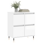 vidaXL Servantă, alb extralucios, 60x35x70 cm, lemn prelucrat vidaXL Servantă, alb extralucios, 60x35x70 cm, lemn prelucrat
