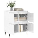 vidaXL Servantă, alb extralucios, 60x35x70 cm, lemn prelucrat vidaXL Servantă, alb extralucios, 60x35x70 cm, lemn prelucrat