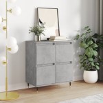 vidaXL Servantă, gri beton, 60x35x70 cm, lemn prelucrat vidaXL Servantă, gri beton, 60x35x70 cm, lemn prelucrat