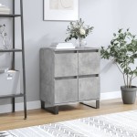 vidaXL Servantă, gri beton, 60x35x70 cm, lemn prelucrat vidaXL Servantă, gri beton, 60x35x70 cm, lemn prelucrat