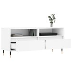 vidaXL Comodă TV, alb, 100x34,5x44,5 cm, lemn prelucrat vidaXL Comodă TV, alb, 100x34,5x44,5 cm, lemn prelucrat