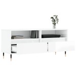 vidaXL Comodă TV, alb extralucios, 100x34,5x44,5 cm, lemn prelucrat vidaXL Comodă TV, alb extralucios, 100x34,5x44,5 cm, lemn prelucrat