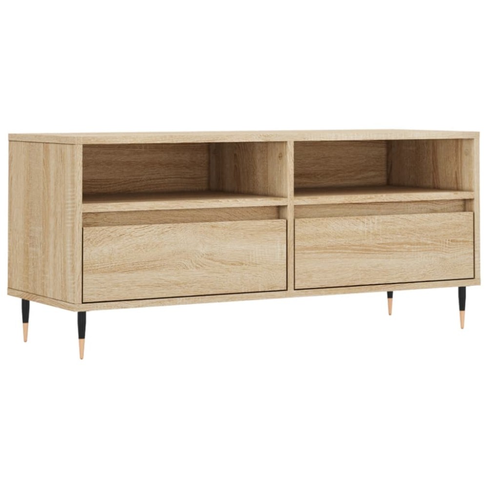 vidaXL Comodă TV, stejar sonoma, 100x34,5x44,5 cm, lemn prelucrat