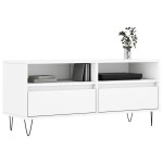 vidaXL Comodă TV, alb, 100x34,5x44,5 cm, lemn prelucrat vidaXL Comodă TV, alb, 100x34,5x44,5 cm, lemn prelucrat