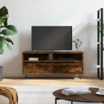 vidaXL Comodă TV, stejar fumuriu, 100x34,5x44,5 cm, lemn prelucrat vidaXL Comodă TV, stejar fumuriu, 100x34,5x44,5 cm, lemn prelucrat
