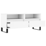 vidaXL Comodă TV, alb, 100x34,5x44,5 cm, lemn prelucrat