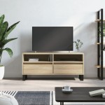 vidaXL Comodă TV, stejar sonoma, 100x34,5x44,5 cm, lemn prelucrat vidaXL Comodă TV, stejar sonoma, 100x34,5x44,5 cm, lemn prelucrat