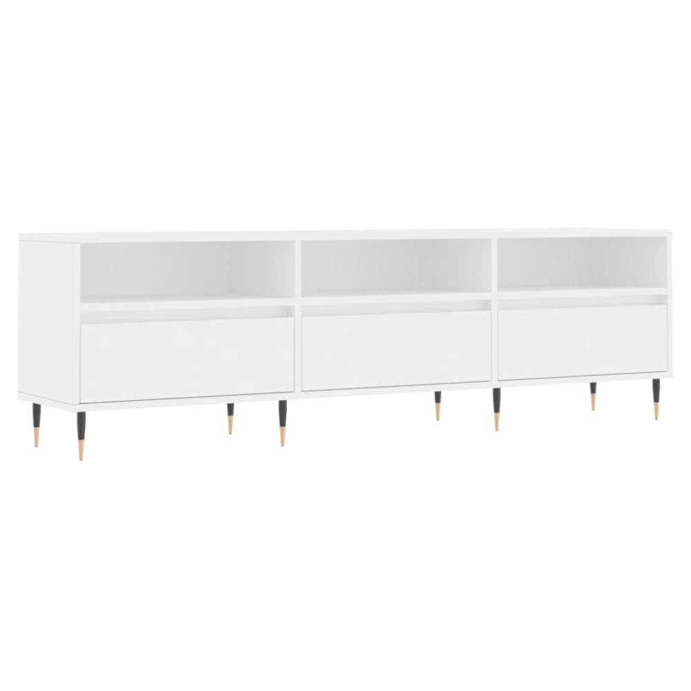 vidaXL Comodă TV, alb, 150x30x44,5 cm, lemn prelucrat