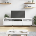 vidaXL Comodă TV, alb, 150x30x44,5 cm, lemn prelucrat vidaXL Comodă TV, alb, 150x30x44,5 cm, lemn prelucrat