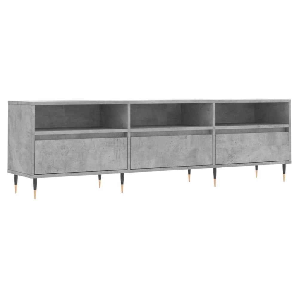 vidaXL Comodă TV, gri beton, 150x30x44,5 cm, lemn prelucrat