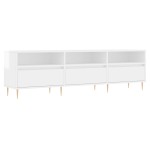 vidaXL Comodă TV, alb extralucios, 150x30x44,5 cm, lemn prelucrat
