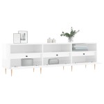 vidaXL Comodă TV, alb extralucios, 150x30x44,5 cm, lemn prelucrat