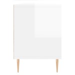 vidaXL Comodă TV, alb extralucios, 150x30x44,5 cm, lemn prelucrat