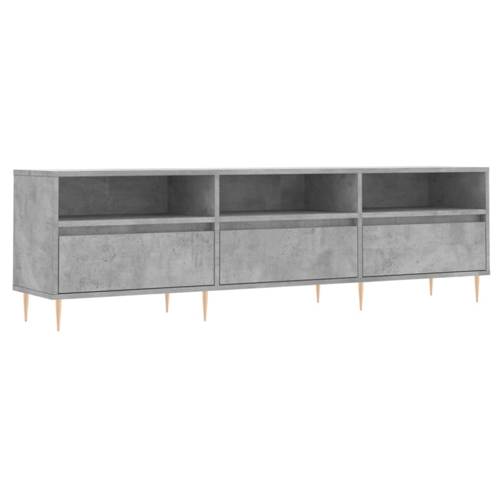vidaXL Comodă TV, gri beton, 150x30x44,5 cm, lemn prelucrat