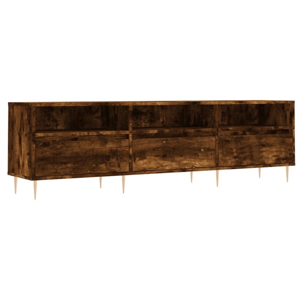 vidaXL Comodă TV, stejar fumuriu, 150x30x44,5 cm, lemn prelucrat