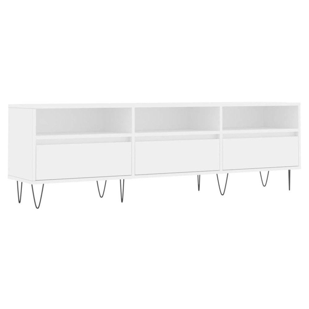 vidaXL Comodă TV, alb, 150x30x44,5 cm, lemn prelucrat