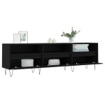 vidaXL Comodă TV, negru, 150x30x44,5 cm, lemn prelucrat