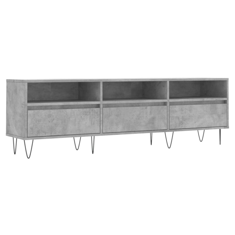 vidaXL Comodă TV, gri beton, 150x30x44,5 cm, lemn prelucrat