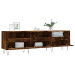 vidaXL Comodă TV, stejar fumuriu, 150x30x44,5 cm, lemn prelucrat