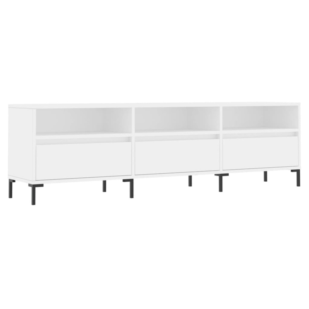 vidaXL Comodă TV, alb, 150x30x44,5 cm, lemn prelucrat