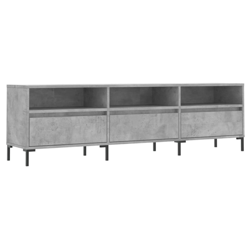 vidaXL Comodă TV, gri beton, 150x30x44,5 cm, lemn prelucrat
