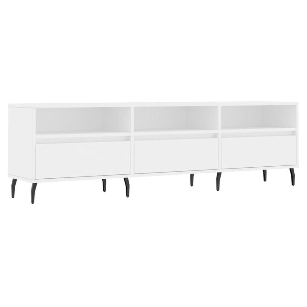 vidaXL Comodă TV, alb, 150x30x44,5 cm, lemn prelucrat