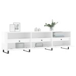 vidaXL Comodă TV, alb extralucios, 150x30x44,5 cm, lemn prelucrat