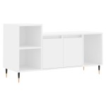 vidaXL Comodă TV, alb, 100x35x55 cm, lemn prelucrat