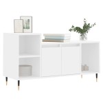 vidaXL Comodă TV, alb, 100x35x55 cm, lemn prelucrat