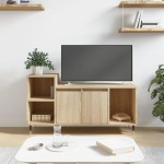 vidaXL Comodă TV, stejar sonoma, 100x35x55 cm, lemn prelucrat vidaXL Comodă TV, stejar sonoma, 100x35x55 cm, lemn prelucrat