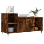 vidaXL Comodă TV, stejar fumuriu, 100x35x55 cm, lemn prelucrat vidaXL Comodă TV, stejar fumuriu, 100x35x55 cm, lemn prelucrat